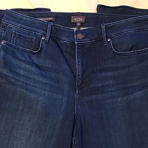 NYDJ Marilyn Straight leg jean women's size 14 - dark wash, no distressing